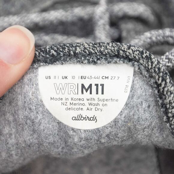 Allbirds Black Wool Runners Sneakers Size 11 - Picture 9 of 11